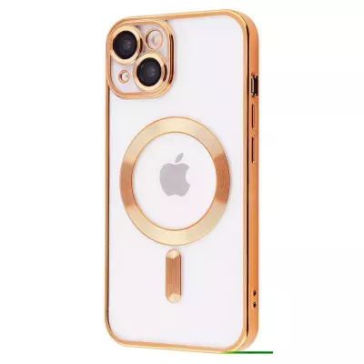 Чохол Metal Matte Case with MagSafe iPhone 13 gold, фото 1