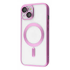 Чохол Metal Matte Case with MagSafe iPhone 15 pink, фото 1