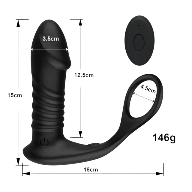 Масажер простати з кільцем на член для продовження ерекції
