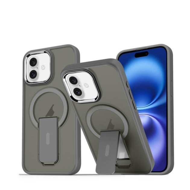 Чохол Cosmic Magnetic Stand for Apple iPhone 16 grey