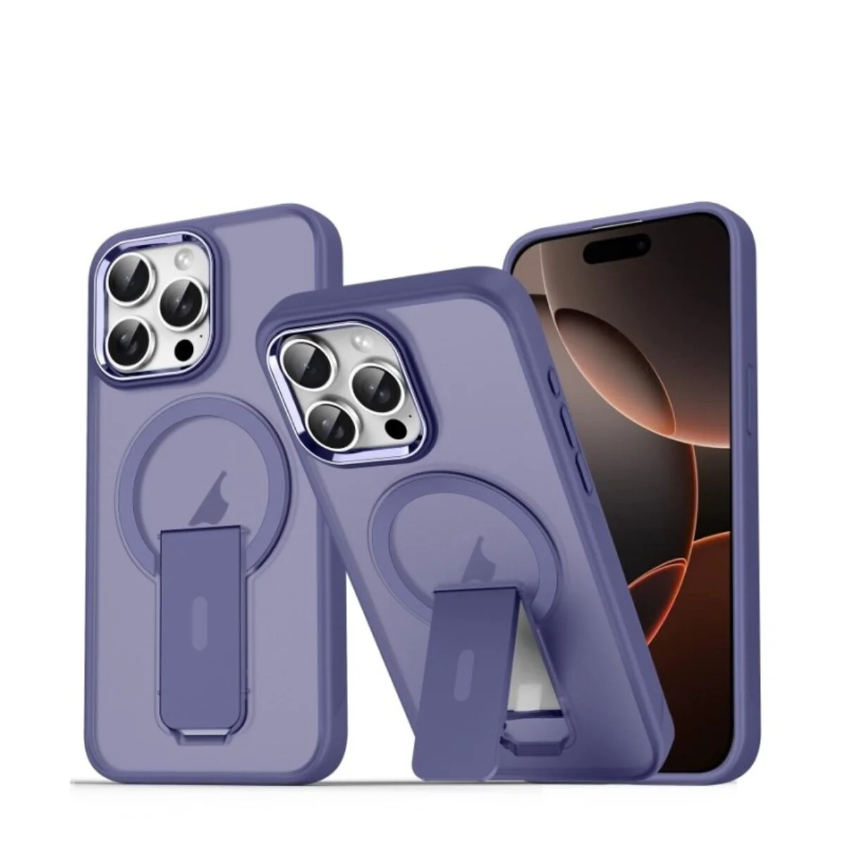 Чохол Cosmic Magnetic Stand for Apple iPhone 16 Pro Max purple