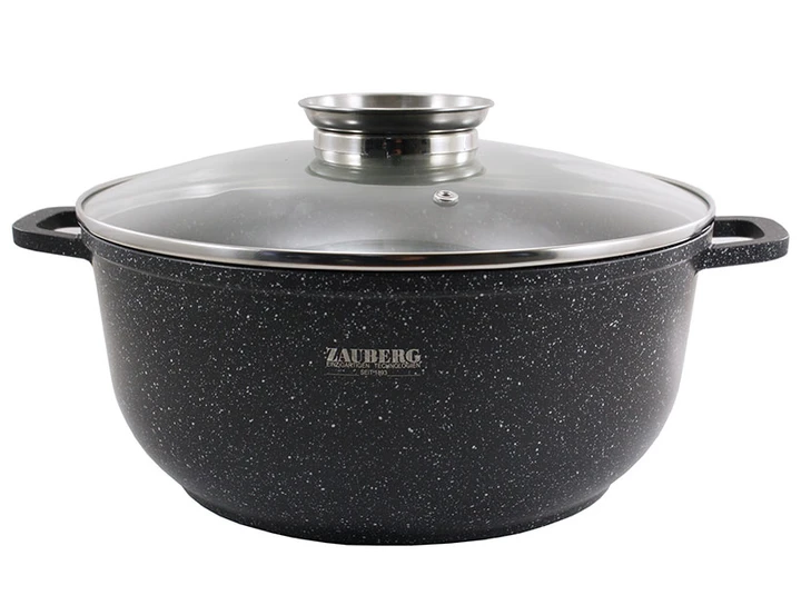 Казан Zauberg 0328- BL круглий чорний 6,5л 28см