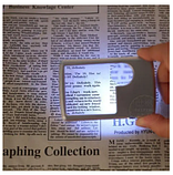 Лупа MG4B-3 ручна кишенькова, квадратна, 3Х діам.-38мм + 6Х діам.-30мм з Led підсвічуванням, фото 6