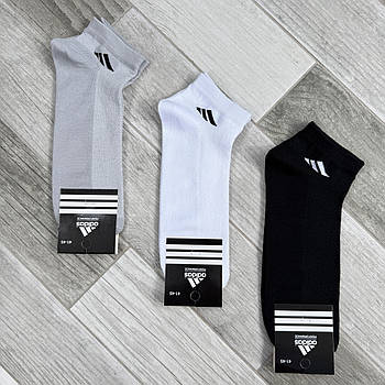 Шкарпетки чоловічі бавовна сітка короткі Adidas Performance, Туреччина, розмір 41-45, асорті, 12646