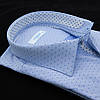 Сорочка чоловіча, приталена (Slim Fit), з коротким рукавом, FITMENS FS-002566 MAVI YILDIZ 80% бавовна 20%, фото 3