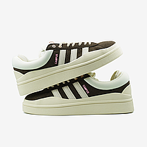 Жіночі кросівки Adidas Campus Bad Bunny Brown Pink Взуття Адідас Кампус коричневі замша  шкіра демісезон, фото 4
