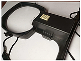 Лупа для рукоділля 2,5Х 100 мм 5Х 25 мм з підсвіткою чорна MG11B-3, фото 4