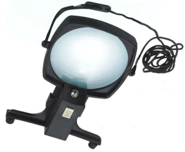 Лупа для рукоділля 2,5Х 100 мм 5Х 25 мм з підсвіткою чорна MG11B-3, фото 1