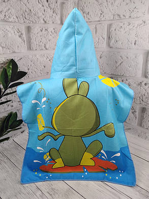 Пляжне дитяче пончо Жабеня 60х120см, фото 2