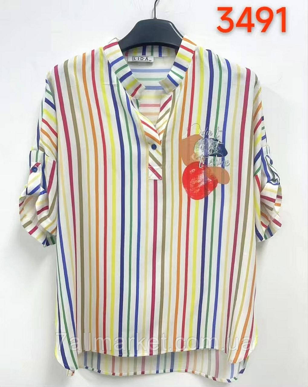 Блузка жіноча стильна, розміри 52-62"LIDA" купити недорого від прямого постачальника