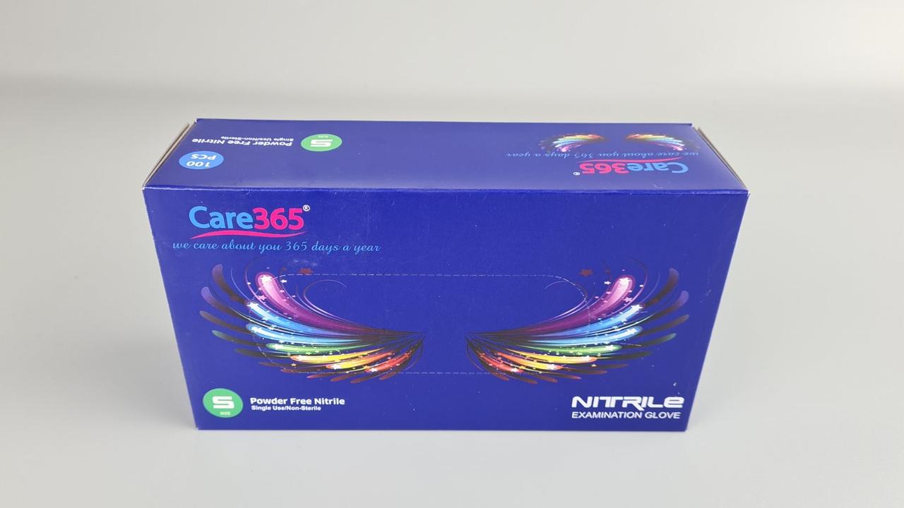 Нітрилові рукавички для кондитера, кухаря (100шт/пачка) кобальтові «CARE 365» розмір S, фото 1