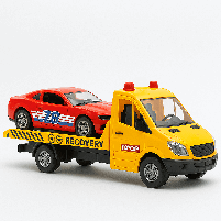 Евакуатор музичний Car Transporter 666-66P — іграшковий тягач зі світлом, звуком та машиною 30 см, фото 6