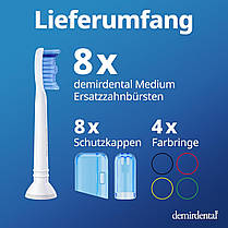 Demirdental Паковання з 8 насадок для зубної щітки Philips Sonicare Pro Results, також підходить для DiamondClea, фото 3