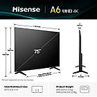 Телевізор HISENSE 75A6Q, фото 5