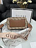 Жіноча сумка Guess The Snapshot Bag Beige Бежева Екошкіра Крос Боді на 2 відділення широкий ремінь Гесс, фото 7