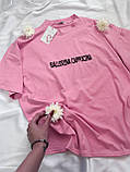 Базова футболка жіноча з вишитим написом, чорна, біла, рожева "BALLERINA CUPPUCINA", фото 6