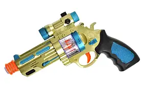 Дитяча іграшка пістолет музичний зі світлом та звуком AK-968 розмір 22,5-19-4,5см на батарейках 2АА.