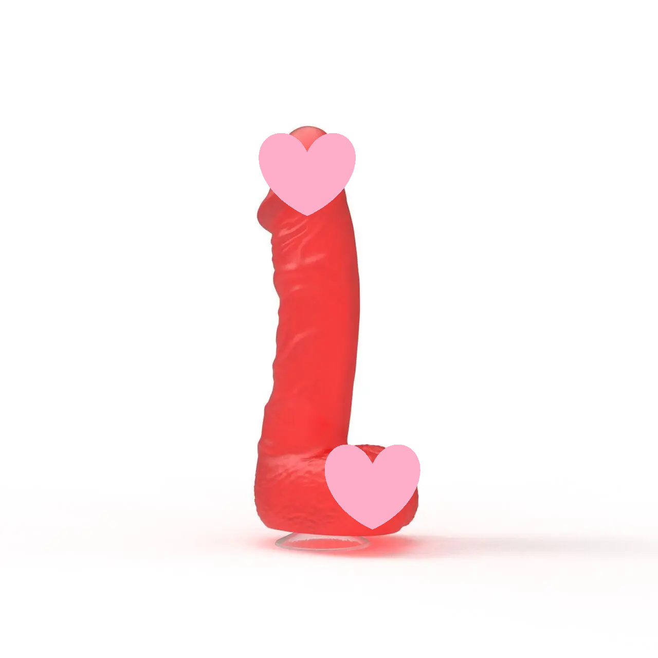 Крафтове мило-член із присоскою Pure Bliss BIG Red, натуральне, фото 1