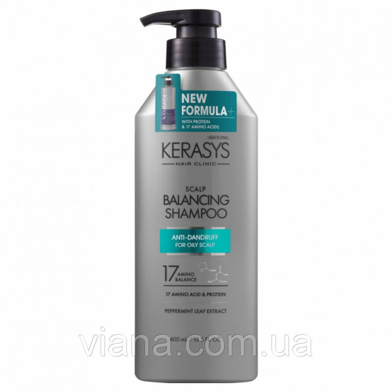 Шампунь від лупи для догляду за жирною шкірою голови KeraSys Scalp Care Balancing Shampoo, 400 мл, фото 1