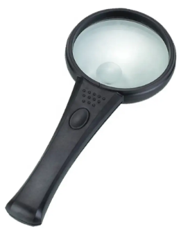 MG2B-6 Лупа ручна c LED підсвічуванням, кругла з підсвічуванням, 3.5 X Ø65мм, 10X Ø17мм, фото 1