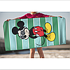 Disney Дитячи махровий рушник  для пляжу та басайну Mickey зелений, 75x150, фото 2