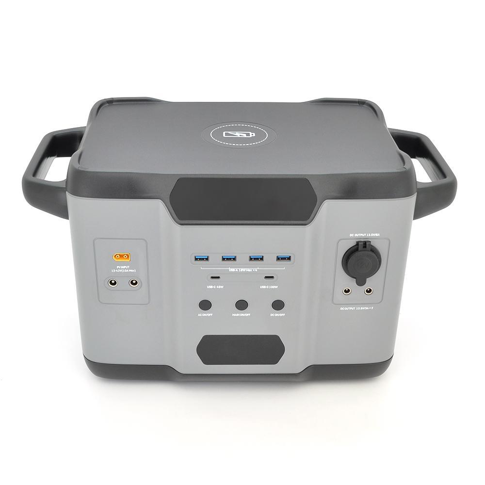 Портативна зарядна станція XO-PSA-1200Q потужністю 1200W, (1080Wh/ 300000mAh), Output: 3AC+ 2USB+ 1Type-C+ 2DC+1 *Cigarette