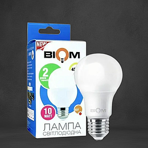 Світлодіодна Лампа BIOM A60 10W цоколь E27 4500К нейтральний білий, фото 1