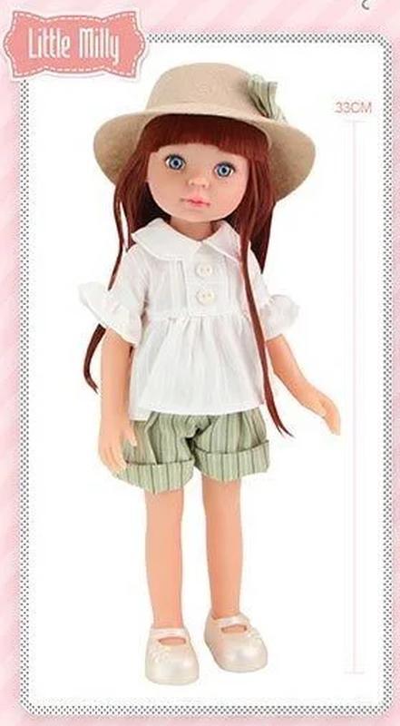 Лялька 91099 A (36) висота 33 см, капелюшок, щітка для волосся, в коробці, фото 1