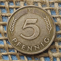 5 пфенiгiв 1977 року. (G) Нiмеччина - ФРН