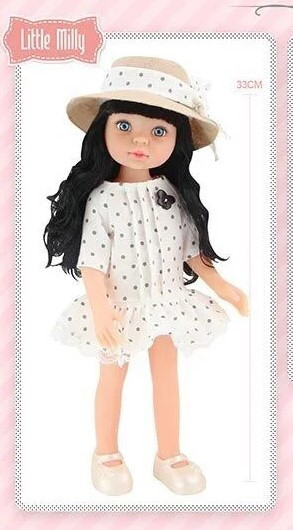 Лялька 91099 D (36) висота 33 см, капелюшок, щітка для волосся, в коробці, фото 1