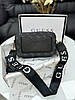 Жіноча сумка Guess The Snapshot Bag Black Чорна Екошкіра Крос Боді на 2 відділення широкий ремінь Гесс, фото 8