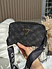 Жіноча сумка Guess The Snapshot Bag Black Чорна Екошкіра Крос Боді на 2 відділення широкий ремінь Гесс, фото 3