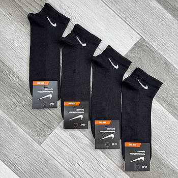 Шкарпетки чоловічі бавовна сітка короткі Nike Performance, Туреччина, розмір 41-45, чорні, 11745