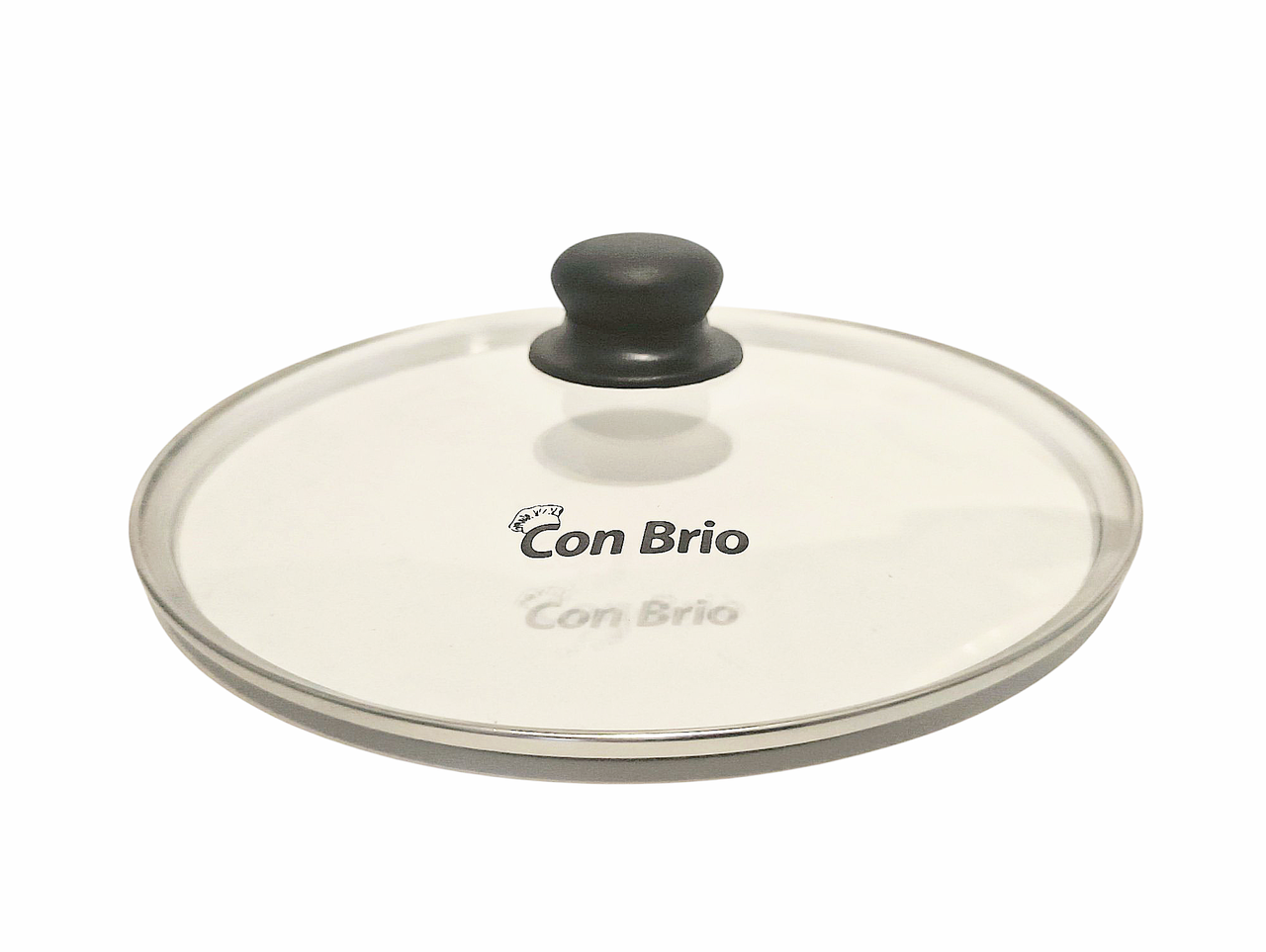 Кришка Con Brio скляна з отвором для пару та термостійкою ручкою 24 см CB-9424, фото 1