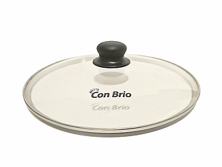 Кришка Con Brio скляна з отвором для пару та термостійкою ручкою 24 см CB-9424