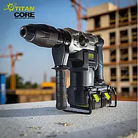 Перфоратор безщітковий акумуляторний Titan PRH 3840B-CORE без АКБ та зарядного пристрою, фото 8