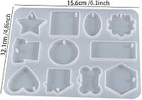 Силіконовий молд для виготовлення прикрас брелоків адресників з епоксидної смоли