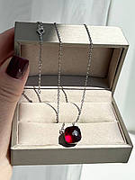 Підвіска Помелато срібло 925/ланцюжок з червоним каменем