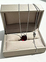 Підвіска Помелато срібло 925/ланцюжок із гранатовим каменем