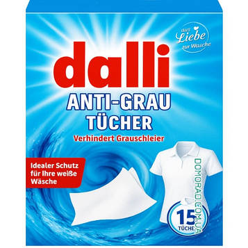 Dalli Серветки для білих речей 15шт.