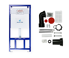 Комплект 5в1: інсталяція Koller Pool + безобідковий підвісний унітаз Tern, білий + клавіша на вибір, фото 2