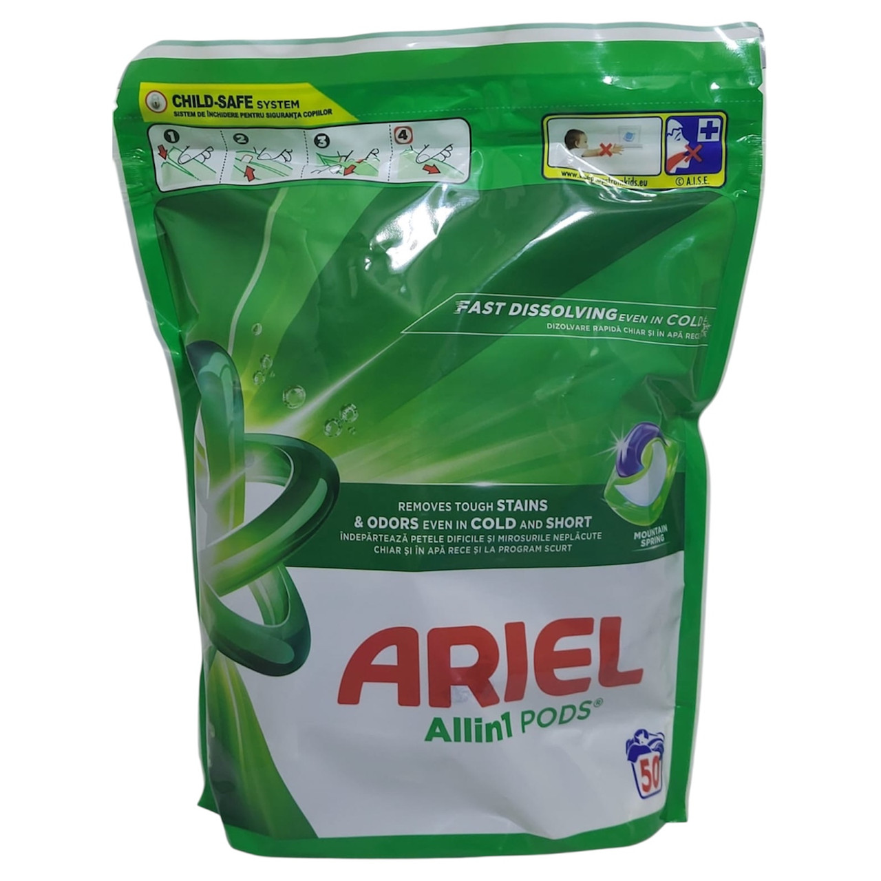 Капсули ARIEL PODS для білої білизни 50 шт.