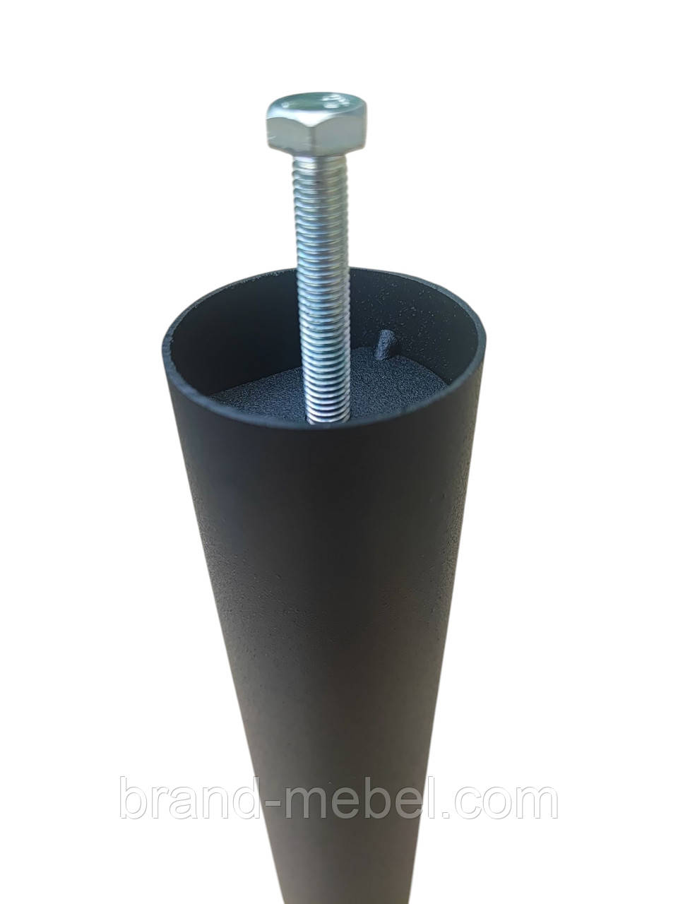 Ніжка для каркасу ліжка кругла  240-260мм, Нога металева для ліжка, фото 1