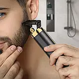 Машинка для стрижки Hoco HP22 Black - акумуляторна, з 5 насадками, USB-зарядкою та стильним шкіряним покриттям, фото 9