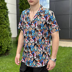 Пляжна чоловіча сорочка з принтом Pobedov Dejavu GTA M