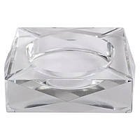 Скляна попільничка для сигарет 13х13х4 см квадратна настільна