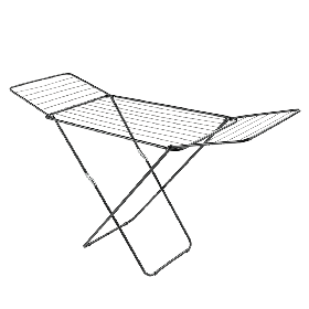 Сушарка для білизни підлогова розкладна 180x55x100 см чорна METALTEX VULCANO 407502 032 - MegaLavka