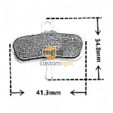 Гальмівні колодки для Avid Code 2007-2010 напівметалеві, фото 2