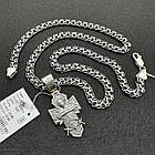 Двосторонній патріотичний кулон ЗСУ Козак-характерник з ланцюжком із чорнінням 925 проби, фото 7