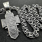 Двосторонній патріотичний кулон ЗСУ Козак-характерник з ланцюжком із чорнінням 925 проби, фото 8